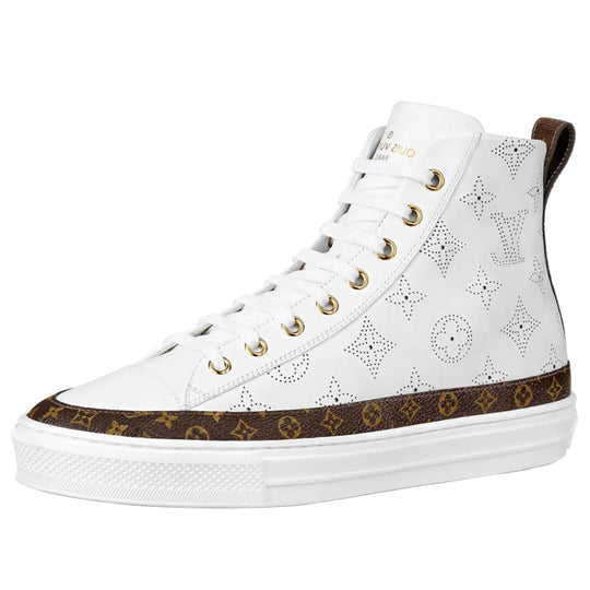 (WMNS) LOUIS VUITTON Stellar Ankle Sneakers 'White Black Sketch Monogram' 1A87TY