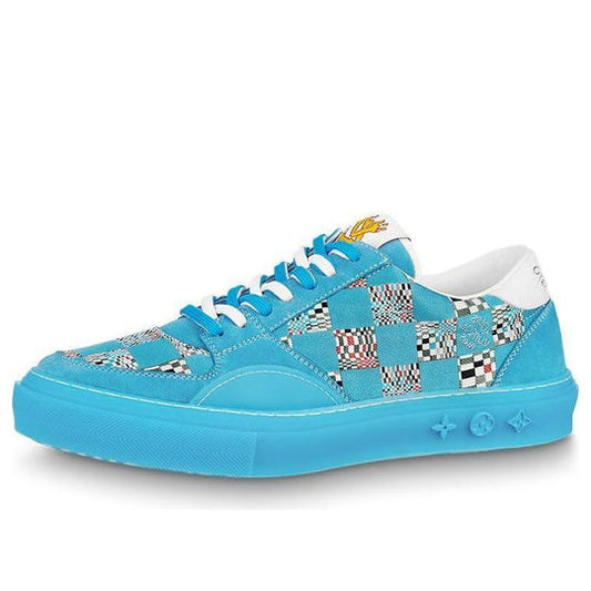 LOUIS VUITTON Ollie Sneakers 'Blue Plaid Monogram' 1A8Q55