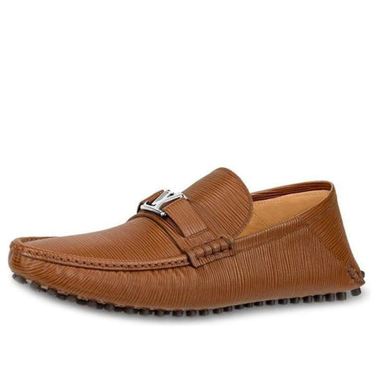 LOUIS VUITTON Hockenheim Moccasin Shoes 'Brown' 1A4TV8