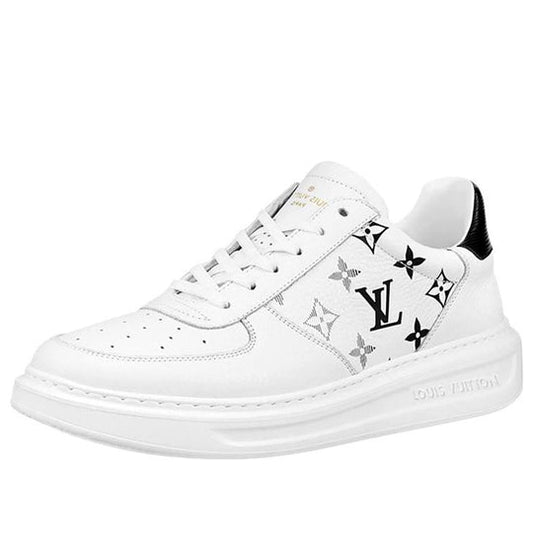 LOUIS VUITTON Beverly Hills Sneakers 'White with Grey Black Monogram' 1A8F0T