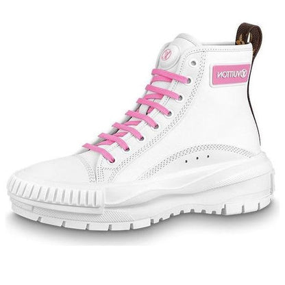 (WMNS) LOUIS VUITTON Squad Trainer Boots 'White Pink Brown' 1A9403