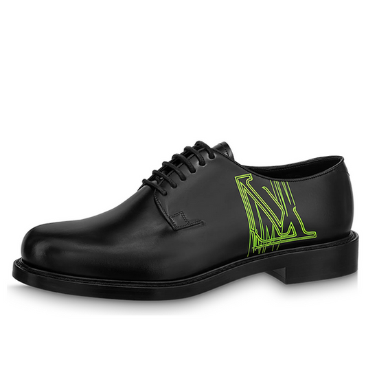 LOUIS VUITTON Voltaire Derby Shoes 'Black Green' 1ABNF4