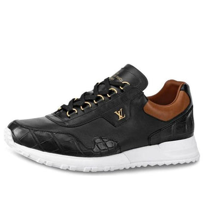LOUIS VUITTON LV Run Away Sneakers 'Black Brown Gold' 1A5EK8