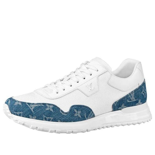 LOUIS VUITTON Run Away Sneakers 'White with Denim Monogram' 1A8JJ1