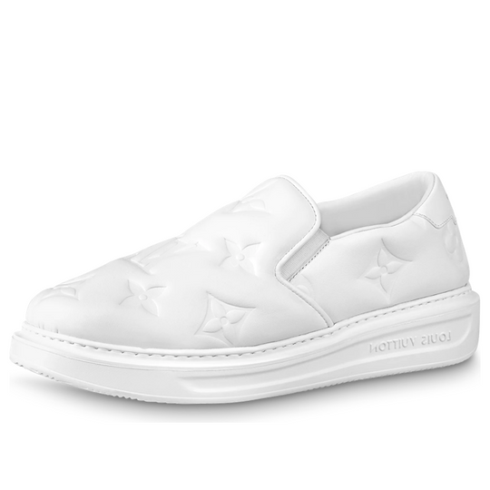 LOUIS VUITTON Beverly Hills Slip On Shoes 'White Monogram' 1AA7NP