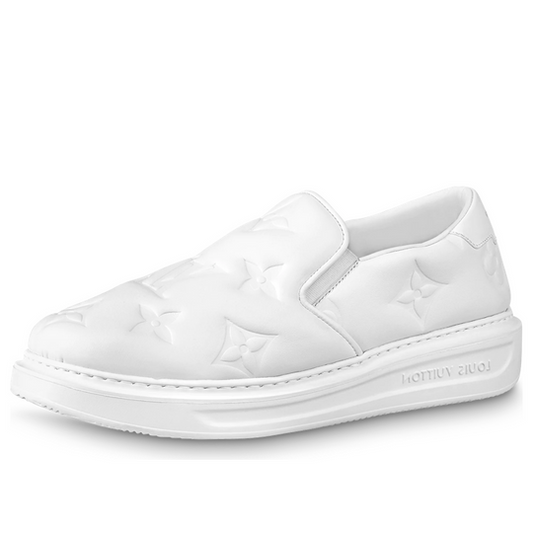 LOUIS VUITTON Beverly Hills Slip On Shoes 'White Monogram' 1AA7NP