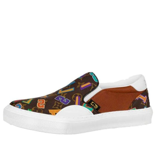 LOUIS VUITTON x NBA Ollie Slip-On Shoes 'Brown' 1A90C2