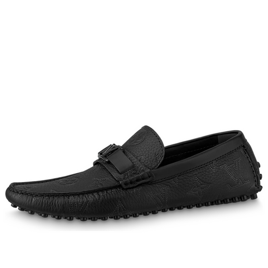 LOUIS VUITTON Hockenheim Moccasin Shoes 'Black Monogram' 1AAN2N