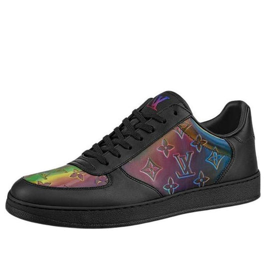 LOUIS VUITTON Rivoli Sneakers 'Black with Shell Shine Monogram' 1A99NO