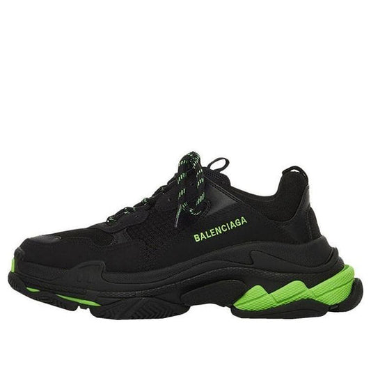 Balenciaga Triple S Sneaker 'Black Flou Green' 536737W3BK11035