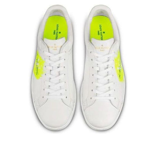LOUIS VUITTON Luxembourg Sneakers 'White Neon Yellow' 1A4OFL