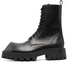 Balenciaga Rhino 25mm Lace Up Boots 'Black Smooth Calfskin' 712638WBB501000