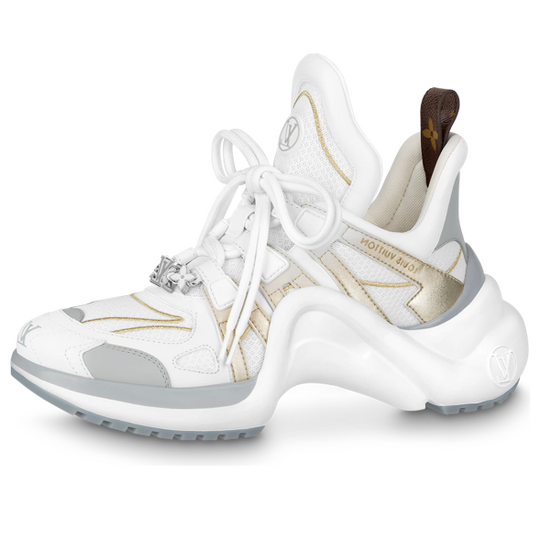 (WMNS) LOUIS VUITTON Archlight 1.0 Sneakers 'White with Gold Silver' 1AAVXU