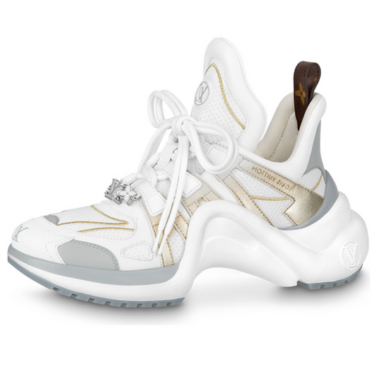(WMNS) LOUIS VUITTON Archlight 1.0 Sneakers 'White with Gold Silver' 1AAVXU
