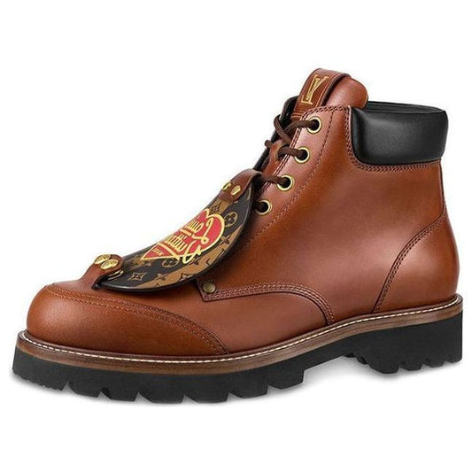 LOUIS VUITTON x Nigo Ankle Boots 'Brown with Black' 1A9ID0