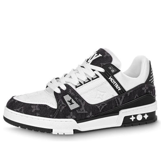 (WMNS) LOUIS VUITTON LV Trainer Sneaker 'Black Mesh Monogram with White ' 1AC2A5