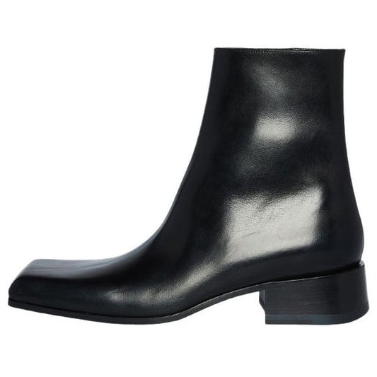 Balenciaga Square Toe Ankle Boots 'Black Leather' 678108WBC301000