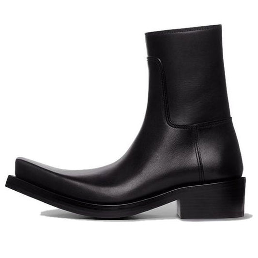 Balenciaga Santiago Booties 'Black Matte Calfskin' 745530WBDO01000