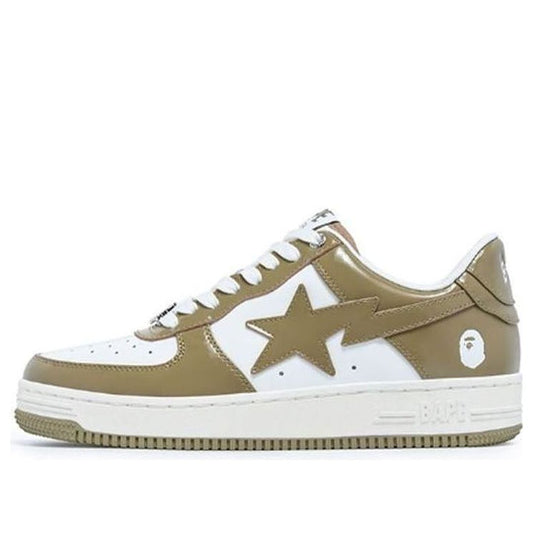 (WMNS) A BATHING APE Bape Sta Leather Low 'Beige' 1I70-291-021-BEIGE