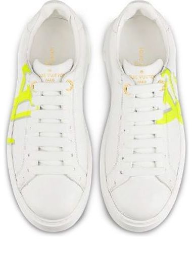 (WMNS) LOUIS VUITTON LV Time Out Sneakers White/Yellow 1A4VWC