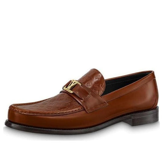 LOUIS VUITTON Major Loafers 'Patent Brown Monogram' 1AAMZU