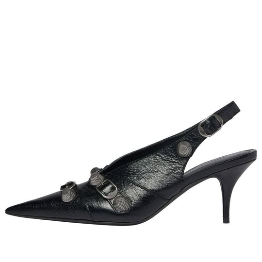 (WMNS) Balenciaga Cagole Slingback 70mm Pumps 'Black' 714251WAD4E1081