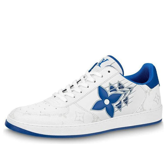 LOUIS VUITTON Rivoli Sneakers 'White with Monogram and Blue' 1AA44S