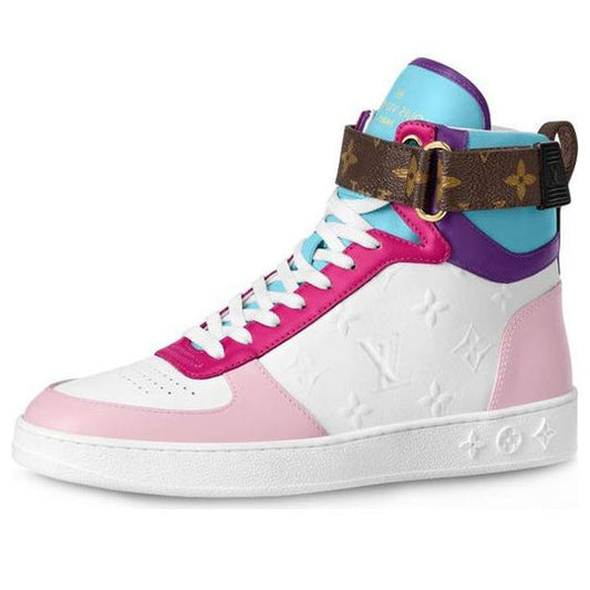 (WMNS) LOUIS VUITTON LV Boombox High-top Sport Shoes Pink/White 1A87QX