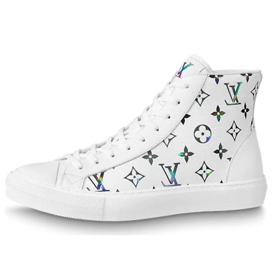 LOUIS VUITTON Tattoo Ankle Sneakers 'White with Colorful Monogram' 1A8KH6