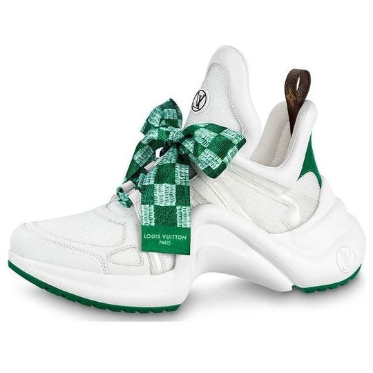 (WMNS) LOUIS VUITTON Archlight Sneakers 'White with Green Ribbon' 1AACUM