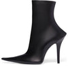 (WMNS) Balenciaga Witch 110mm Booties 'Black Sheepskin' 747603WBCW01000