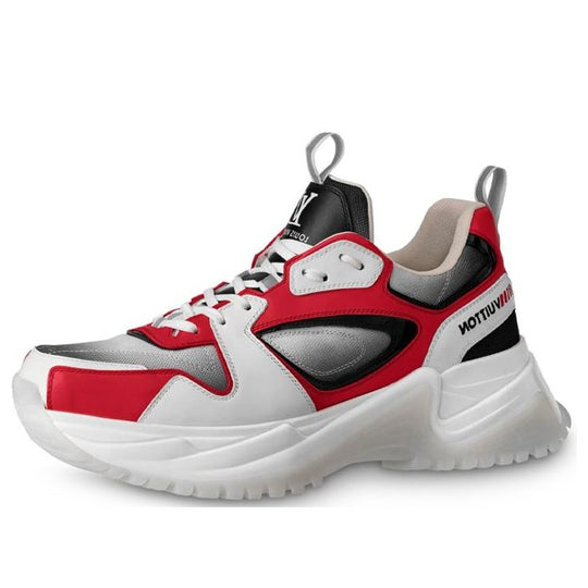 LOUIS VUITTON Run Away Pulse Sneakers 'White Red Black; 1A5YSV