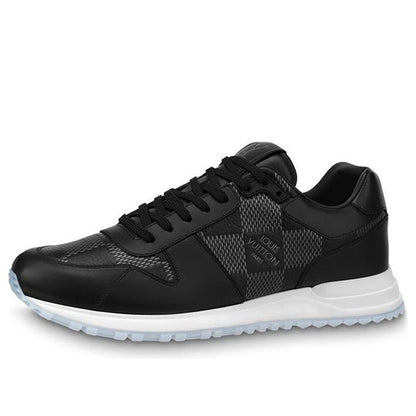 LOUIS VUITTON Run Away Sneakers 'Black with White Plaid' 1AANN3