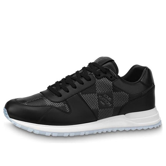 LOUIS VUITTON Run Away Sneakers 'Black with White Plaid' 1AANN3