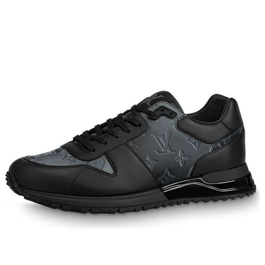 LOUIS VUITTON Run Away Sneakers 'Black with Grey Monogram' 1A8KJA