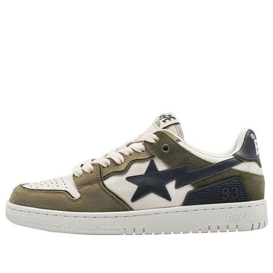 (WMNS) A BATHING APE Sk8 Leather Low 'Green' 1I70-291-009-GREN