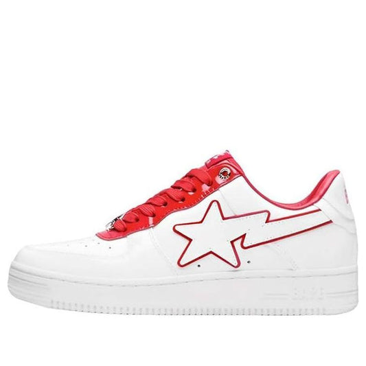(WMNS) A BATHING APE Bape Sta Leather Low 'Red' 1J30-291-017-RED