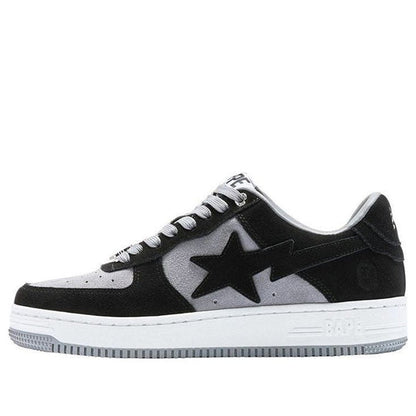 (WMNS) A BATHING APE Bape Sta Low 'Black White' 1I70-291-007-BLCKWHITE