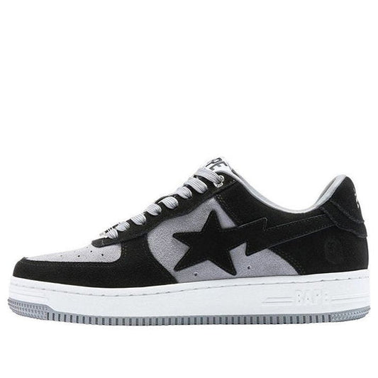 (WMNS) A BATHING APE Bape Sta Low 'Black White' 1I70-291-007-BLCKWHITE