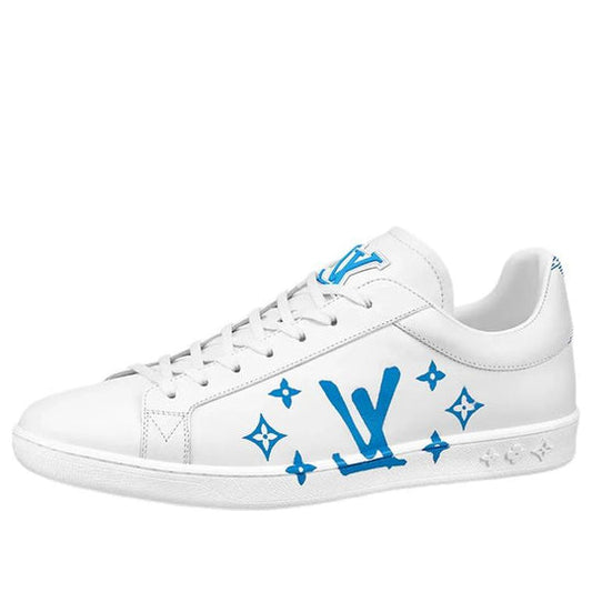LOUIS VUITTON LV Luxembourg Samothrace Sneakers 'White with Blue' 1A9JDN
