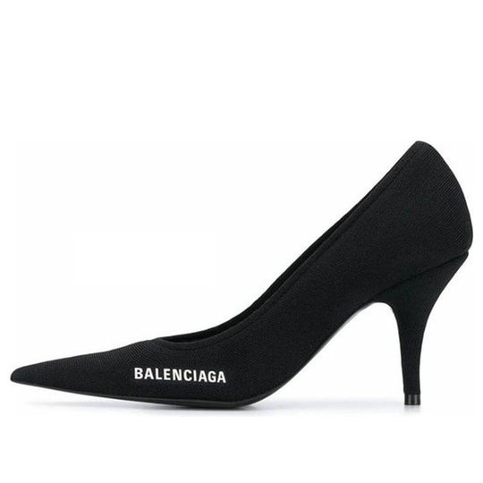 (WMNS) Balenciaga Knife Knit 80mm Pump Heels 'Black' 628602W18021090