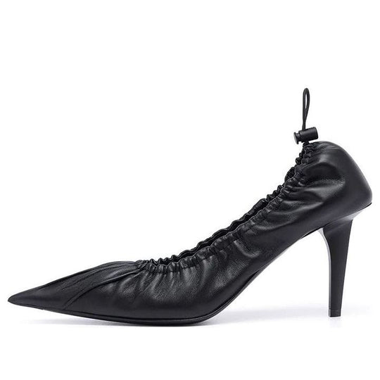(WMNS) Balenciaga Scrunch Knife 80mm Pump Heels 'Black' 636612WA2M01000