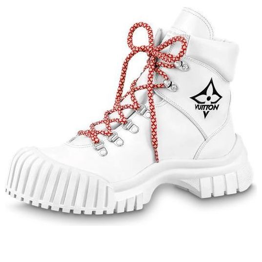 (WMNS) LOUIS VUITTON LV Ruby Flat Ranger Ankle Boots 'White' 1AAM20