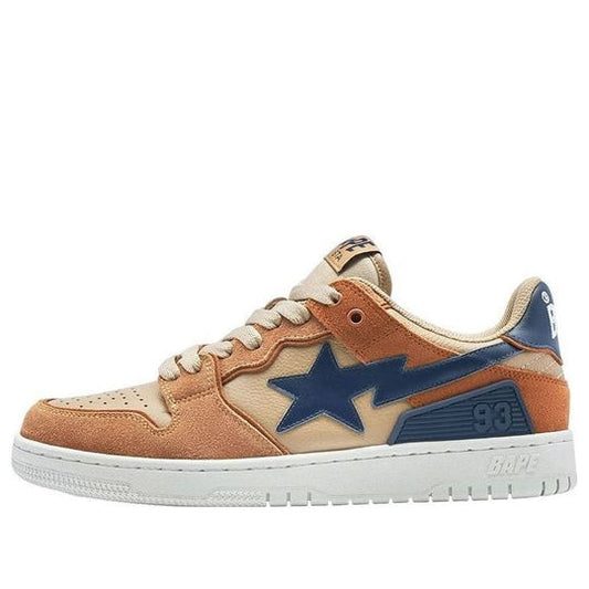 (WMNS) A BATHING APE Sk8 Leather Low 'Brown' 1I70-291-009-BRWN
