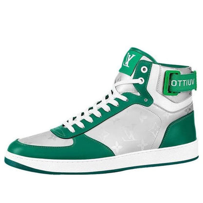 LOUIS VUITTON Rivoli Ankle Sneakers 'Silver Green' 1A9J6F