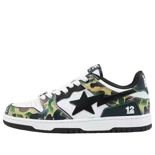 (WMNS) A BATHING APE Bape Sk8 12 Leather Low 'Camo' W291008-CAMO