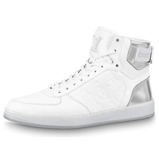LOUIS VUITTON Rivoli Ankle Sneakers 'White Monogram with Silver' 1A8V86