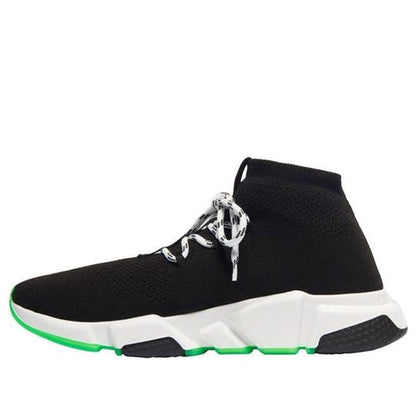 Balenciaga Speed Lace Up Trainer 'Black Neon Green' 587289W17041073
