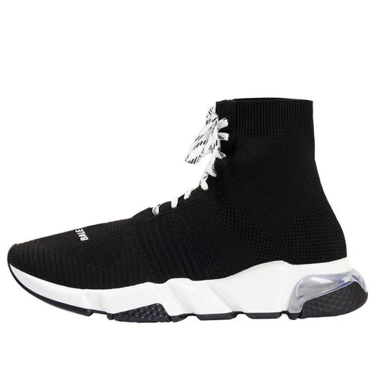 Balenciaga Speed Lace Up Trainer High 'Black Clear' 617255W05GG1010