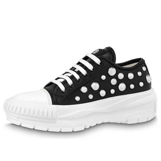 (WMNS) LOUIS VUITTON x YK Academy Sneakers 'Black with White Dots' 1AB9LU
